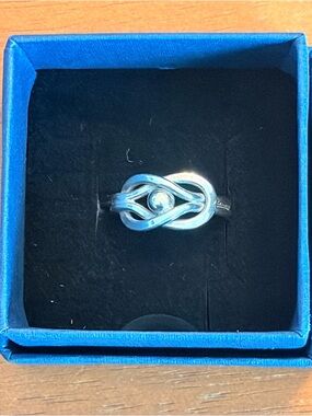 Cape Cod Sailor’s Knot Ring - Sterling Silver w/14k gold ball